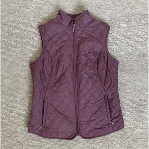 Purple Quilted Eddie Bauer Zip Up Vest